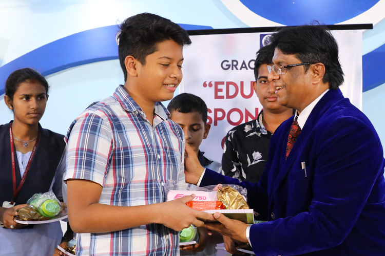 Grace Ministry, Bro Andrew Richard contributed 50 poor students free education scholarship at its centre on account of Christmas season in Mangalore here on Dec 15th, Sunday, 2019. 